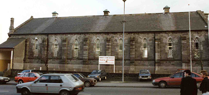 Newbridge Town Hall before the restoration